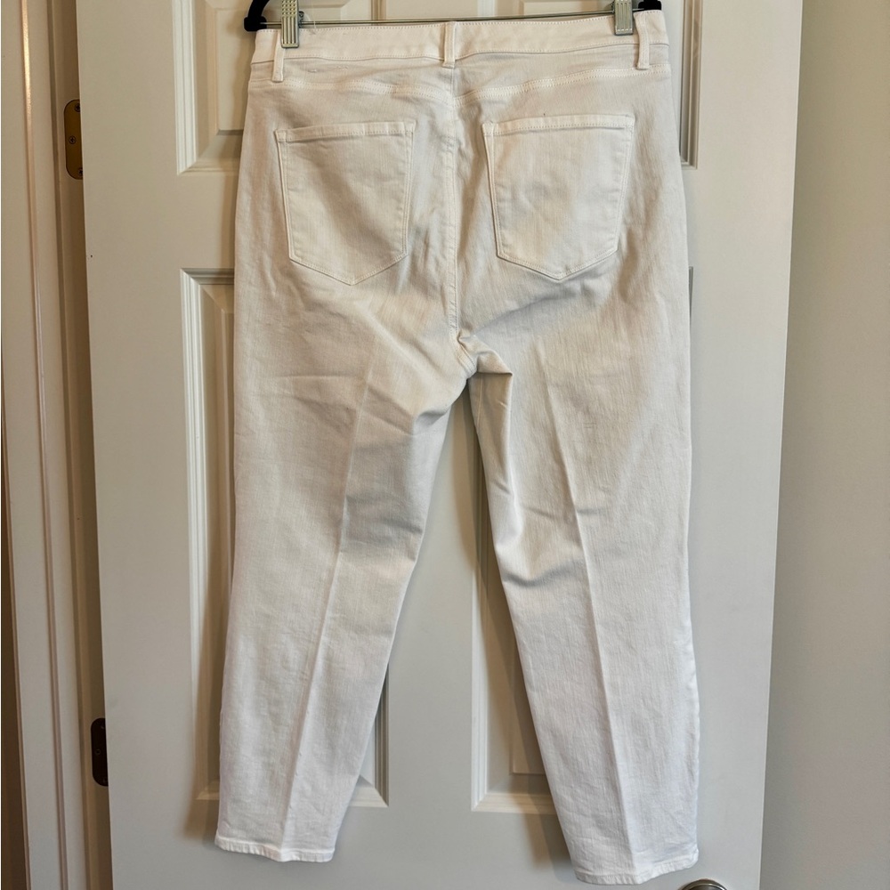 Talbots White Denim Jegging Crop Jeans 12 - Picture 3 of 3